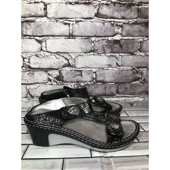 ALEGRIA Lara Pewter Mosaic LAR-780 Slip-On Comfort Sandals Women Sz 38EU/7.5M US - Picture 16 of 16